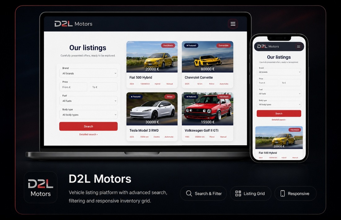 D2L Motors Listing